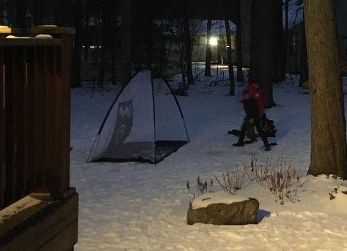 Customer photo review of 10x7 ft Giant Golf Net 3pc Bundle with Tri-Turf Hitting Mat