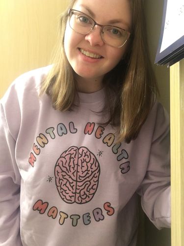Customer photo review of Mental Health Matters (Brain) -- Sweatshirt