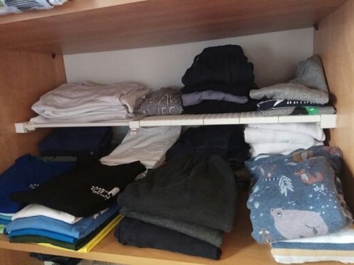 Customer photo review of Adjustable Closet Organizer