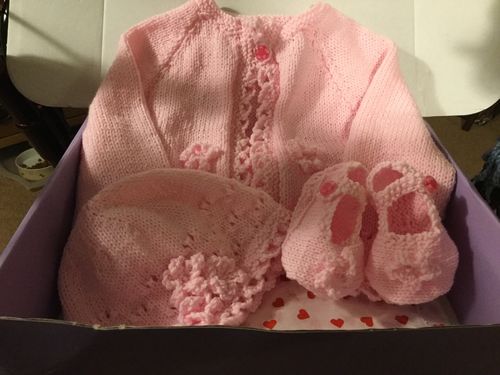 Customer photo review of Child Mystery Knitting Box