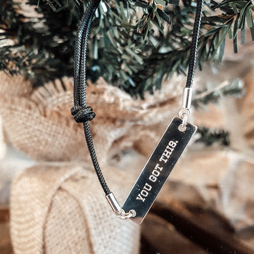 Customer photo review of You got this Engraved Bracelet