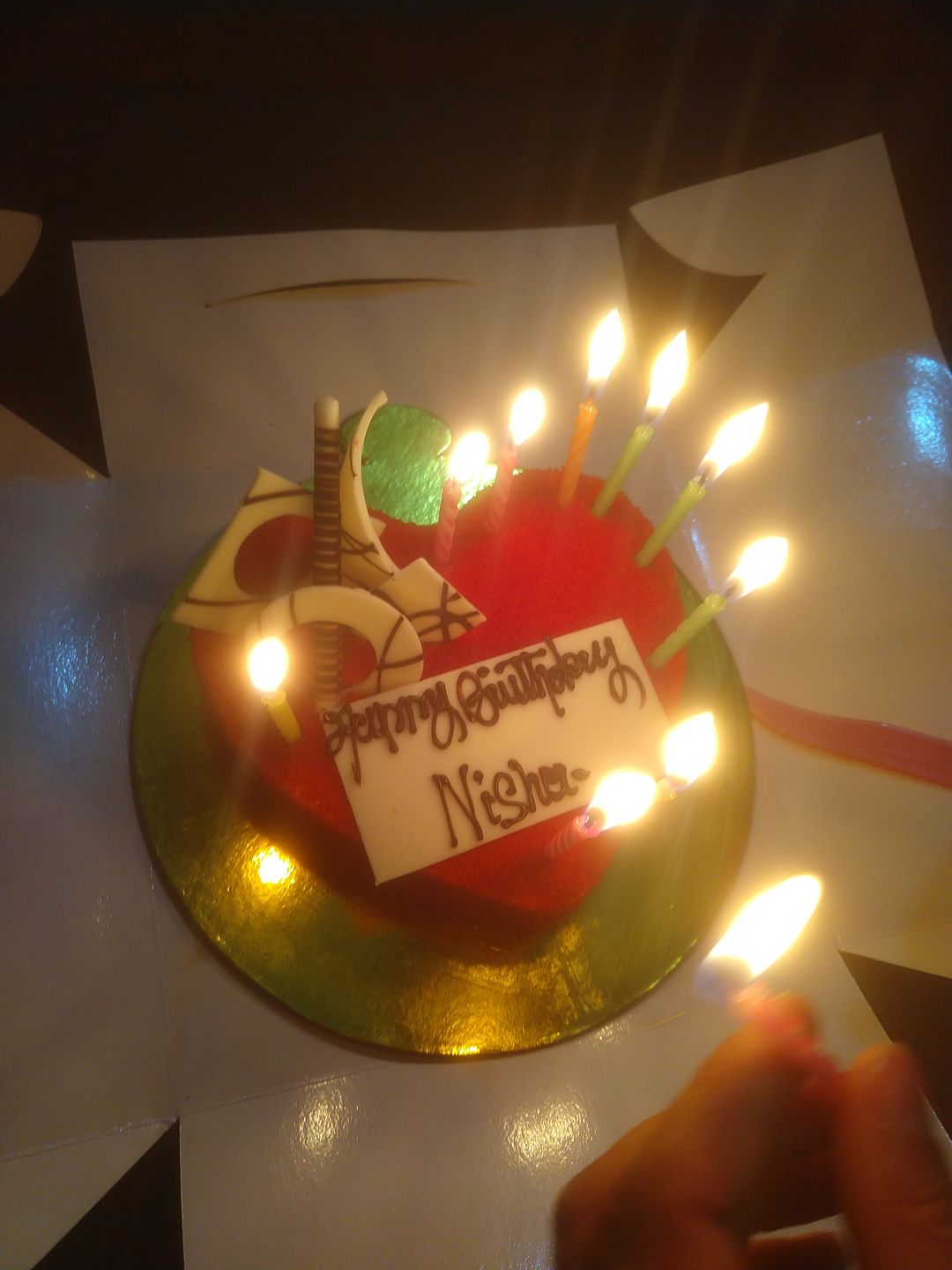 Customer photo review of Heart Shaped Red Velvet Cake