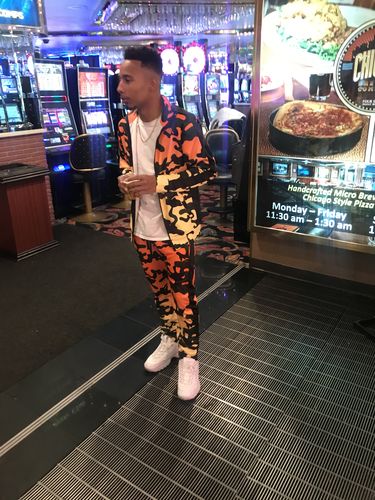 Customer photo review of Dip Dye Camo Track Jacket Orange (1A1-505)