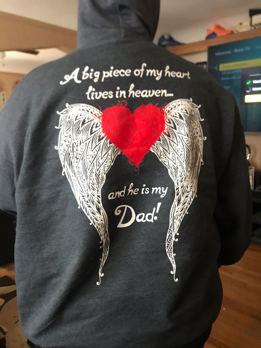 Customer photo review of My Dad Is My Guardian Angel Hoodie