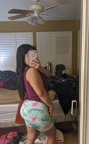 Customer photo review of Tropical Green Booty Short