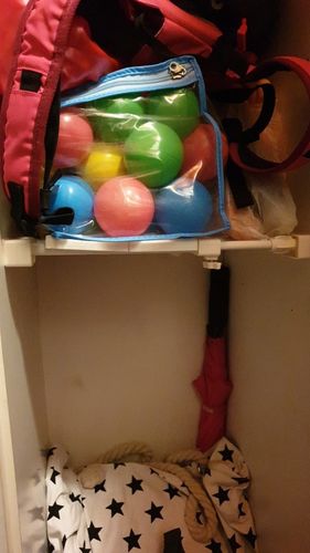 Customer photo review of Adjustable Closet Organizer