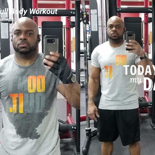Customer photo review of Do It, Don't Quit - Men's Sweat Activated T-Shirt
