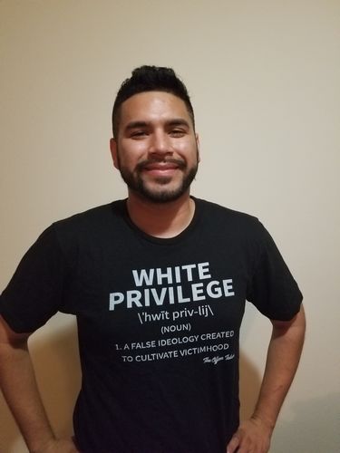 Customer photo review of White Privilege Definition Shirt
