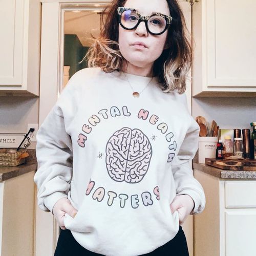 Customer photo review of Mental Health Matters (Brain) -- Sweatshirt