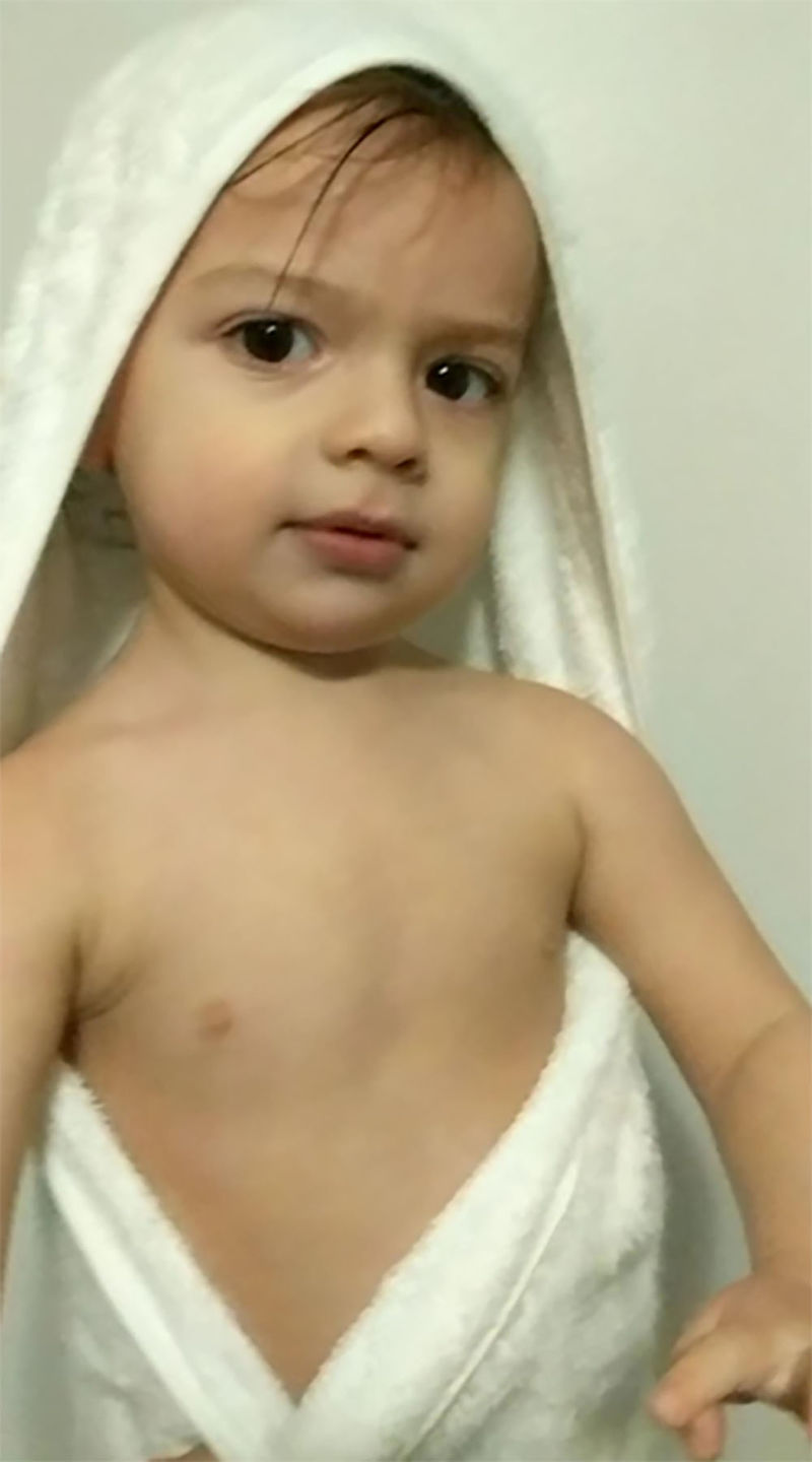 Customer photo review of Baby Hooded Towel
