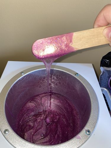 Customer photo review of Glitter Bombs | Glitter Wax For Hair Removal