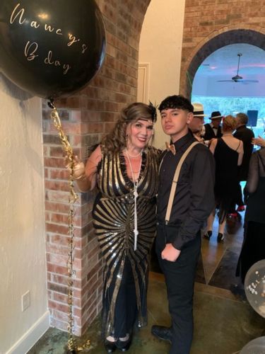 Customer photo review of 1920ER PAILLETTEN ART DECO MAXIKLEID