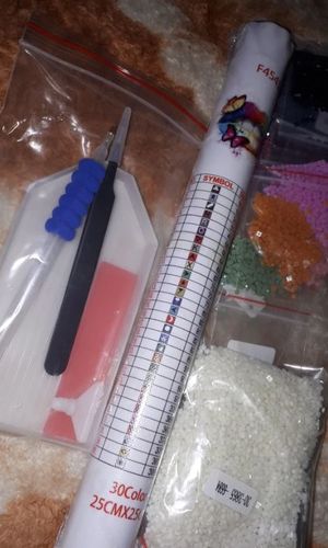 Customer photo review of Diamond Painting - Schmetterlingsmund