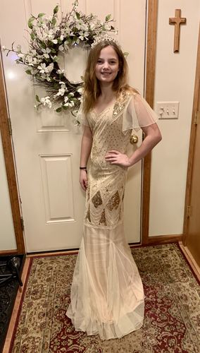 Customer photo review of 1920ER PAILLETTEN PERLEN VINTAGE ABENDKLEID