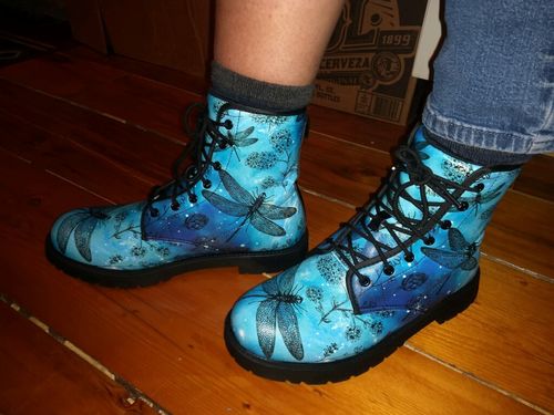 Customer photo review of DreamCatcher Galaxy Handcrafted Boots