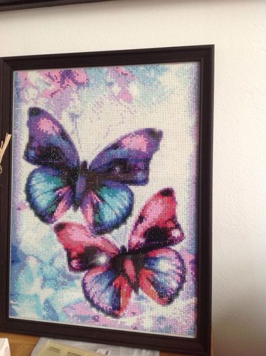Customer photo review of Diamond Painting - Fantasy Schmetterlinge