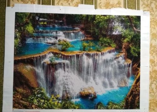 Customer photo review of Diamond Painting - Paradiesische Wasserfälle