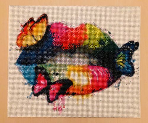 Customer photo review of Diamond Painting - Schmetterlingsmund