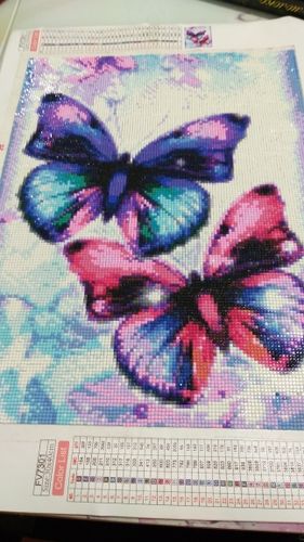 Customer photo review of Diamond Painting - Fantasy Schmetterlinge