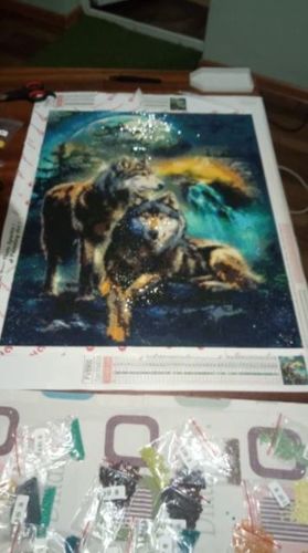 Customer photo review of Diamond Painting - Wölfe