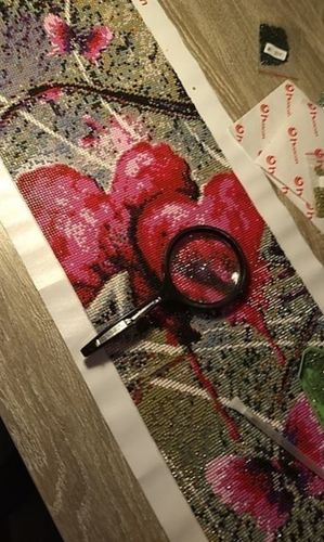 Customer photo review of XXL Diamond Painting - Abstrakte Liebe