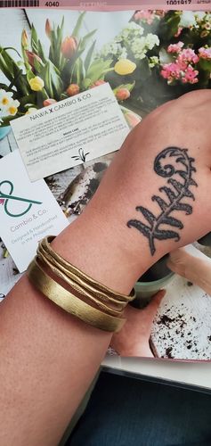 Customer photo review of Stacking Brass Bangles