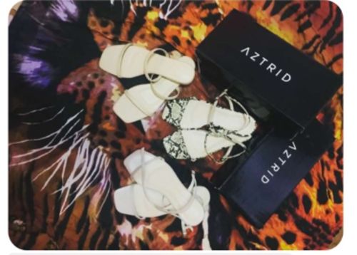 Customer photo review of Charie Snakeskin White