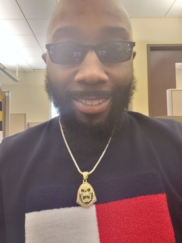 Customer photo review of 3mm Lab Made Small Stone Gold Tennis Chain