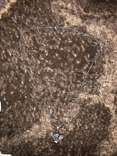 Customer photo review of Cherub Necklace