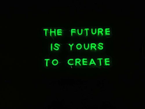 Customer photo review of 'The Future Is Yours'' Neon Sign