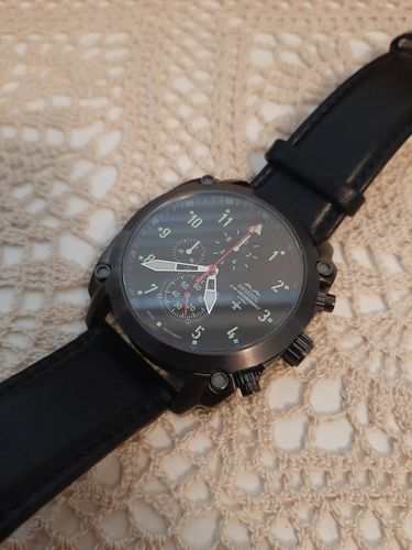 Customer photo review of A-10 Thunderbolt Tribute - Gunmetal Finish, Leather Band