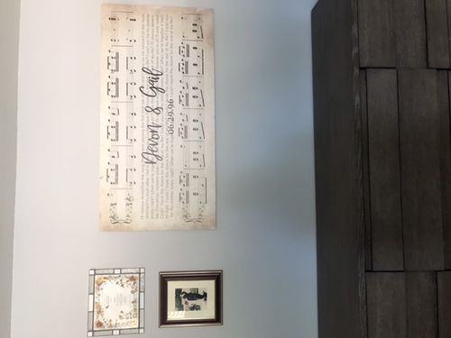 Customer photo review of Custom Couple Music Premium Canvas - Ready to Hang