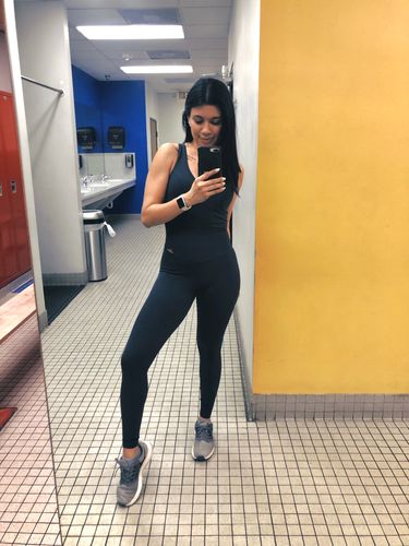 Customer photo review of Brazilian Workout Jumpsuit - NZ Yoga Basic Grey