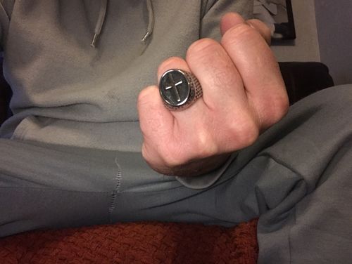 Customer photo review of ANTIQUE CROSS RING