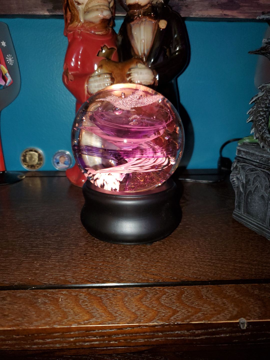 Customer photo review of Black Wood Illuminated 3" Stand