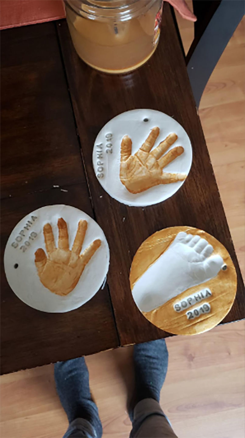 Customer photo review of Baby Handprint Keepsake Ornament