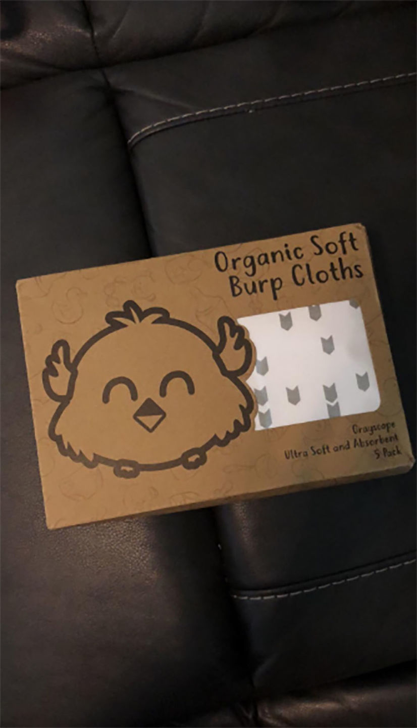 Customer photo review of Organic Baby Burp Cloths