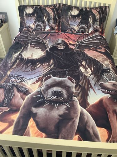 Customer photo review of G9 Skull Bedding Set