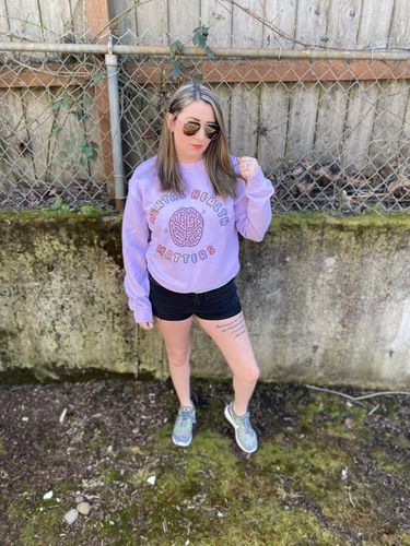 Customer photo review of Mental Health Matters (Brain) -- Sweatshirt