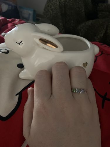 Customer photo review of Cotton Tail Bunny Candle - Pastel Ring Collection