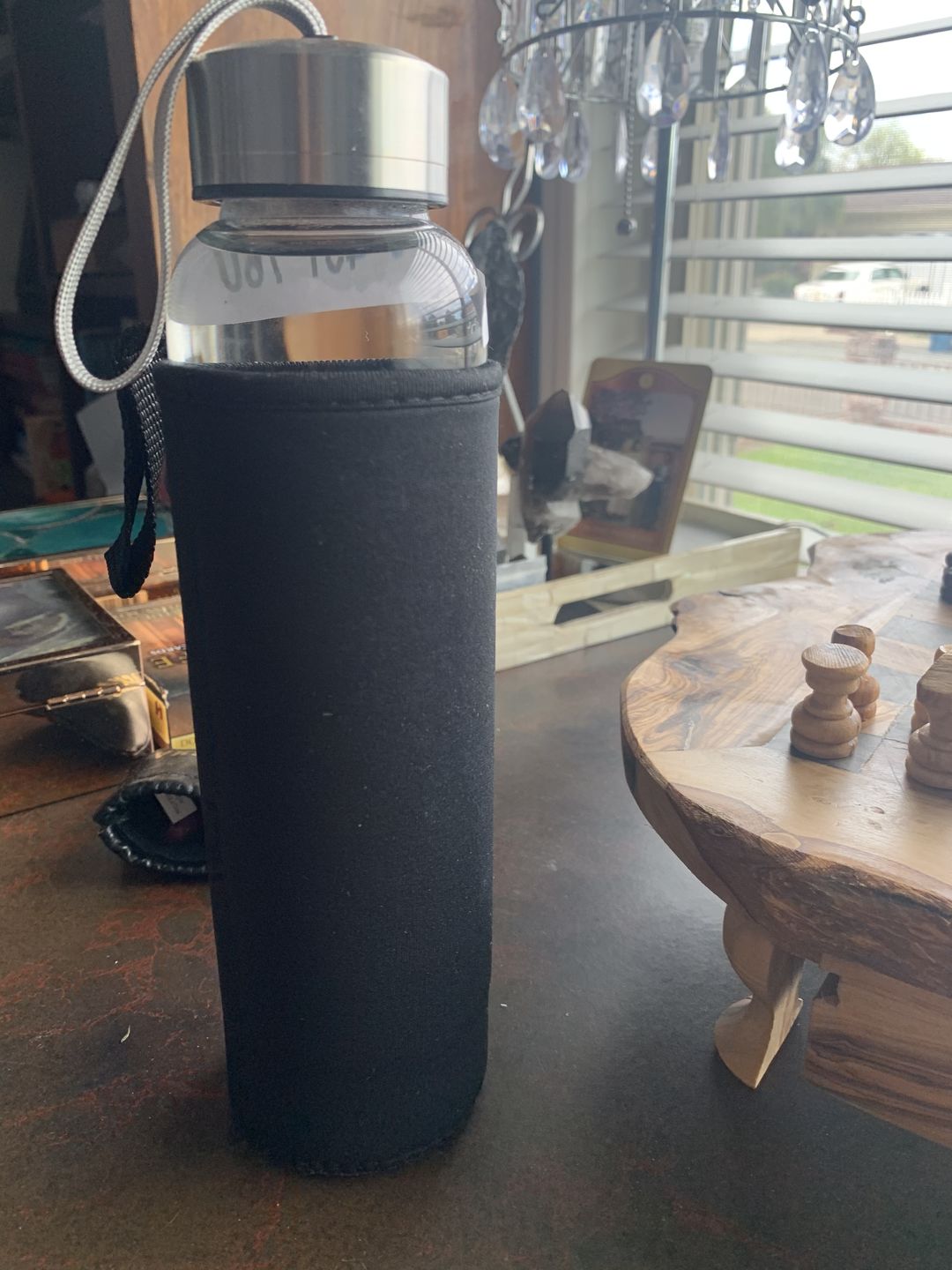 Customer photo review of Crystal Wand Water Bottle + Protective Sleeve (Stainless Steel)