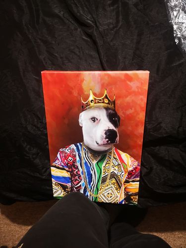 Customer photo review of Notorious D.O.G. Personalized Canvas