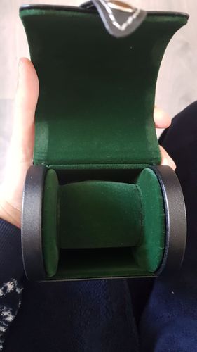 Customer photo review of Black Leather Timepiece Travel Box