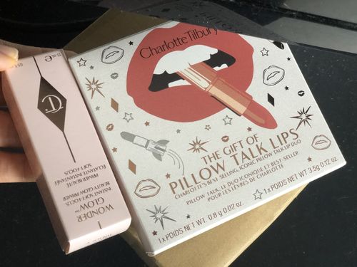 Customer photo review of Pillow Talk Lip Duo
