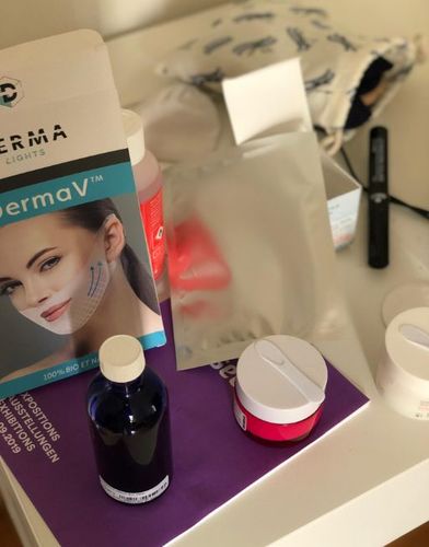 Customer photo review of DermaV™  |  Masque amincissant pour ovale du visage