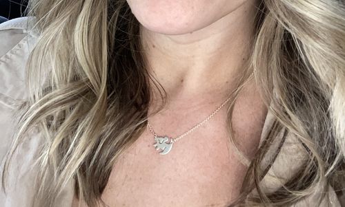 Customer photo review of Remember Necklace - Gold