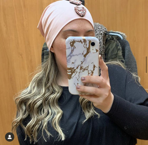 Customer photo review of Ahuva Cotton Beanie