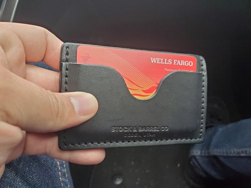 Customer photo review of No.54 | 'Black Skirting' Minimalist Leather Wallet