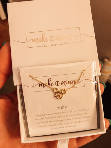 Customer photo review of Salty Necklace - Gold