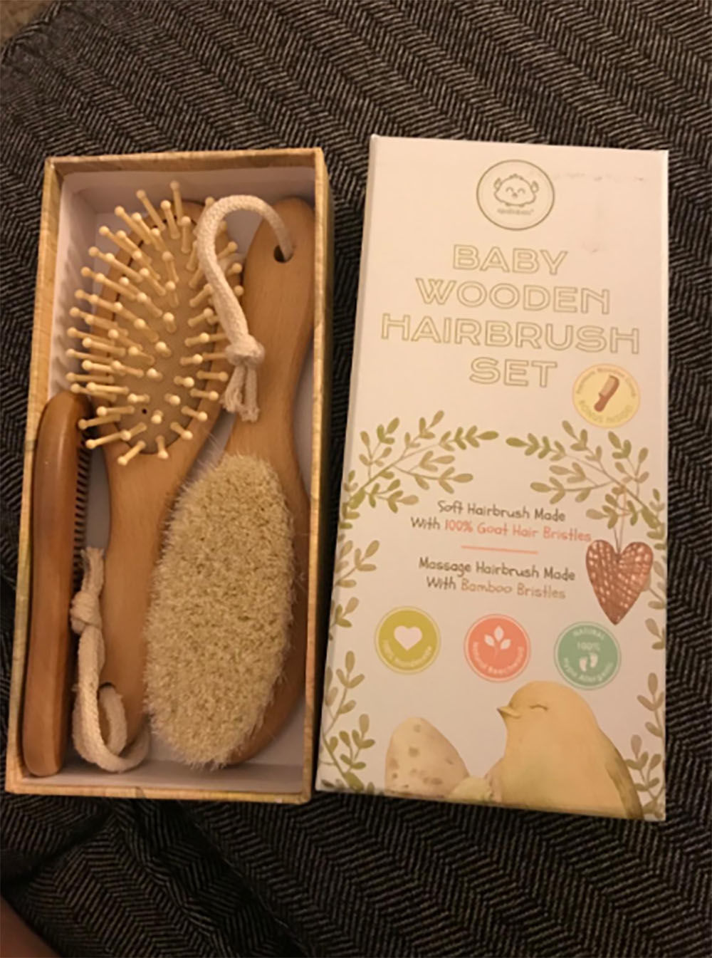 Customer photo review of Baby Hair Brush and Comb Set